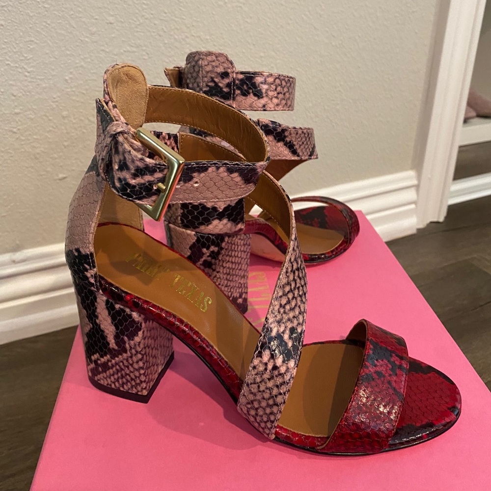 Paris Texas Pitone Rosso sandal NWT